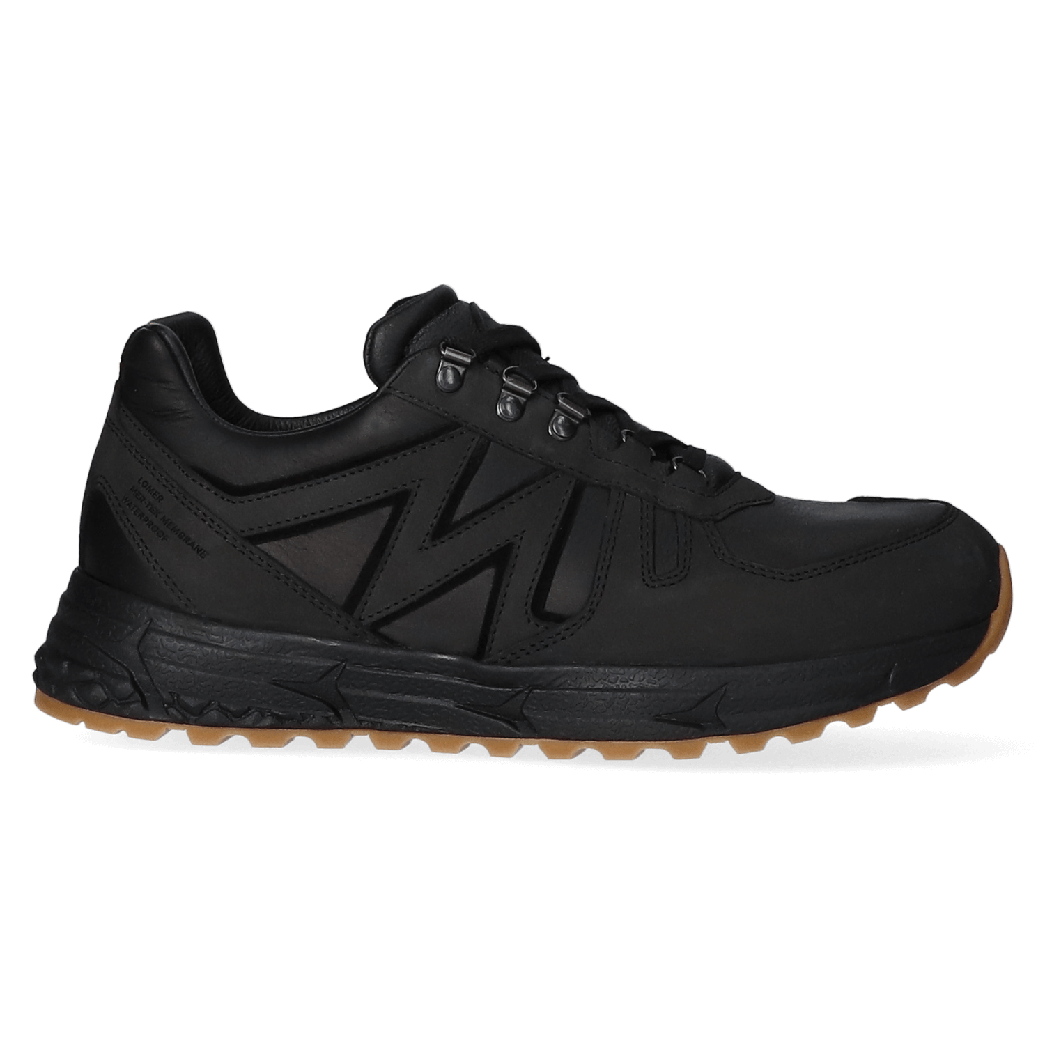 Lomer Vitality Fit Premium MTX Heren Wandelschoenen Black | Zwart | Leer | Maat 39 | 60000.A.02