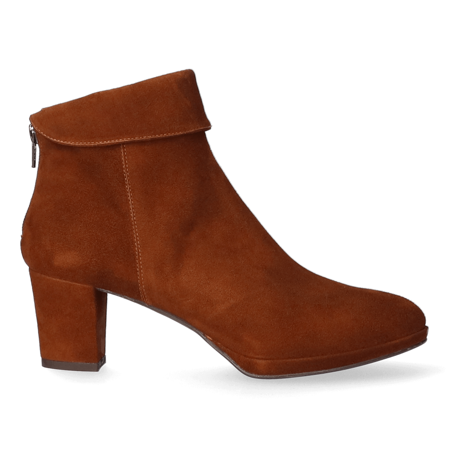 Lilian Dames Enkellaarsjes 8986P Hazelnut | Cognac | Suède | Maat 39.5 | 8986P.01.014