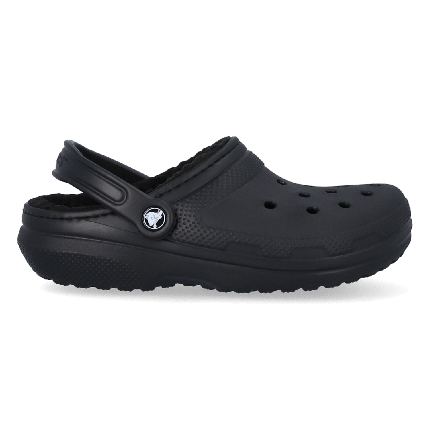 Crocs - Classic Lined Clog - Unisex Sandaal - 39 - 40 - Zwart