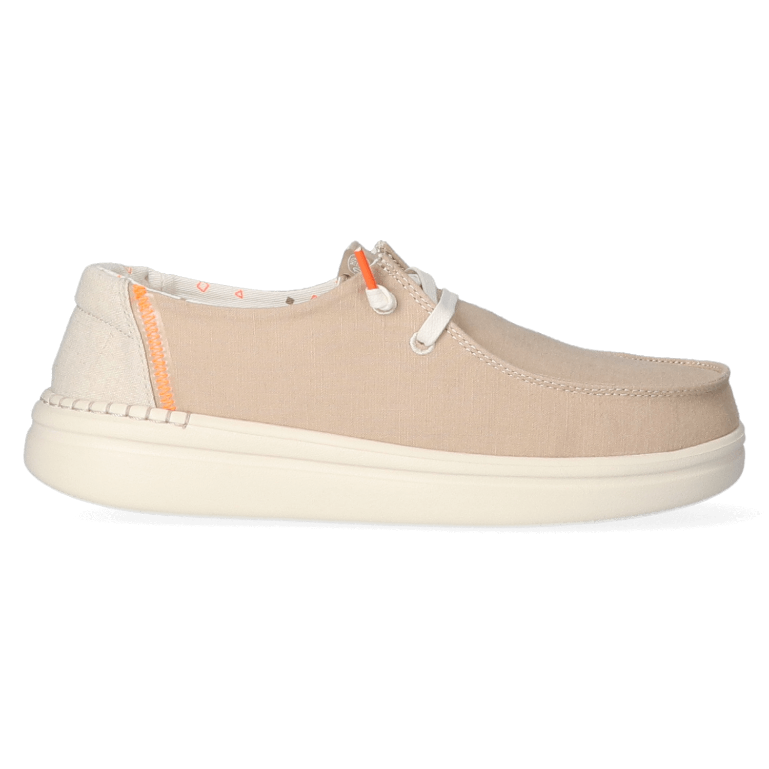 HEYDUDE Wendy Rise Veterschoenen beige Canvas - Dames - Maat 41