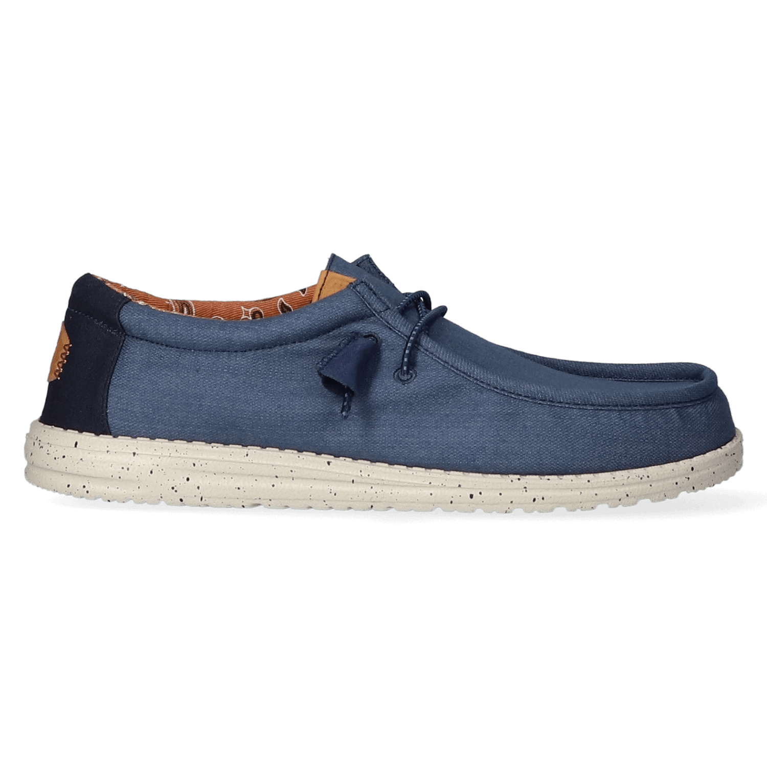 HEYDUDE Wally Washed Canvas Heren Instapper Navy