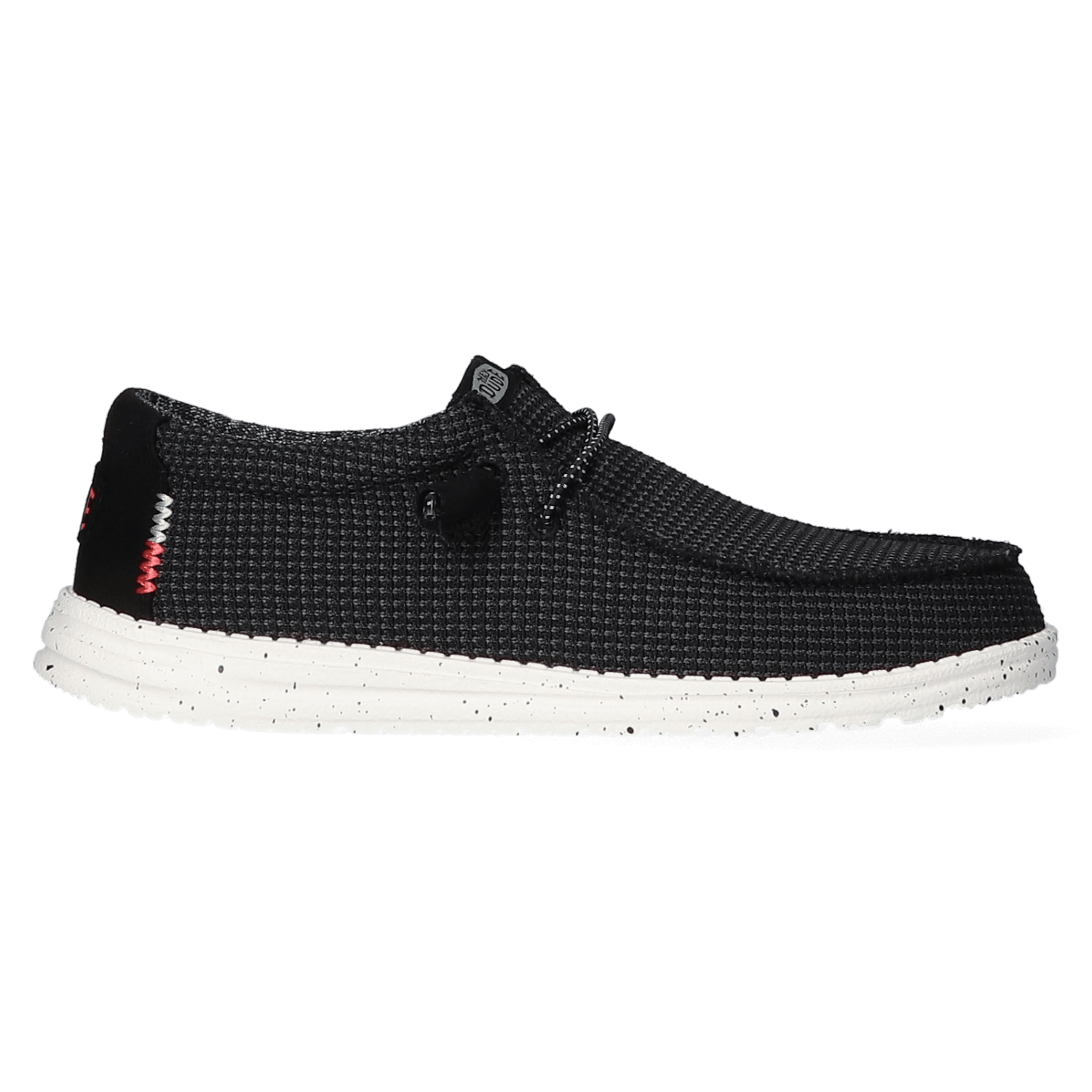 HEYDUDE Wally Sport Mesh Heren Instappers Black/White