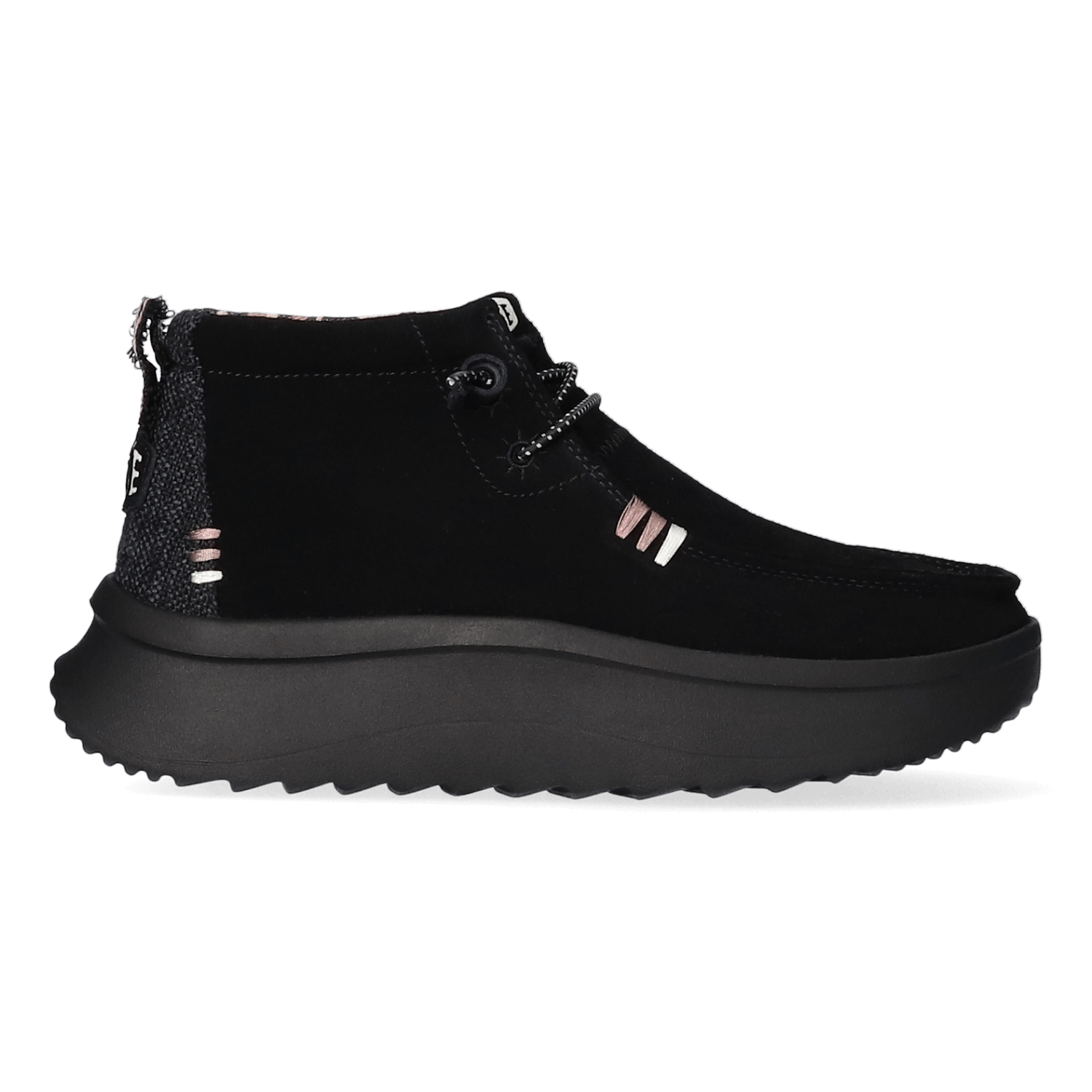 HEYDUDE Wendy Peak Hi Suede Dames Instappers Black