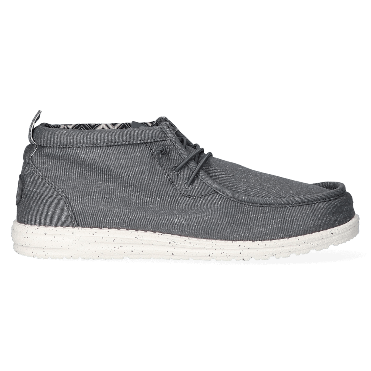 HEYDUDE Wally Mid Canvas Heren Instappers Grey