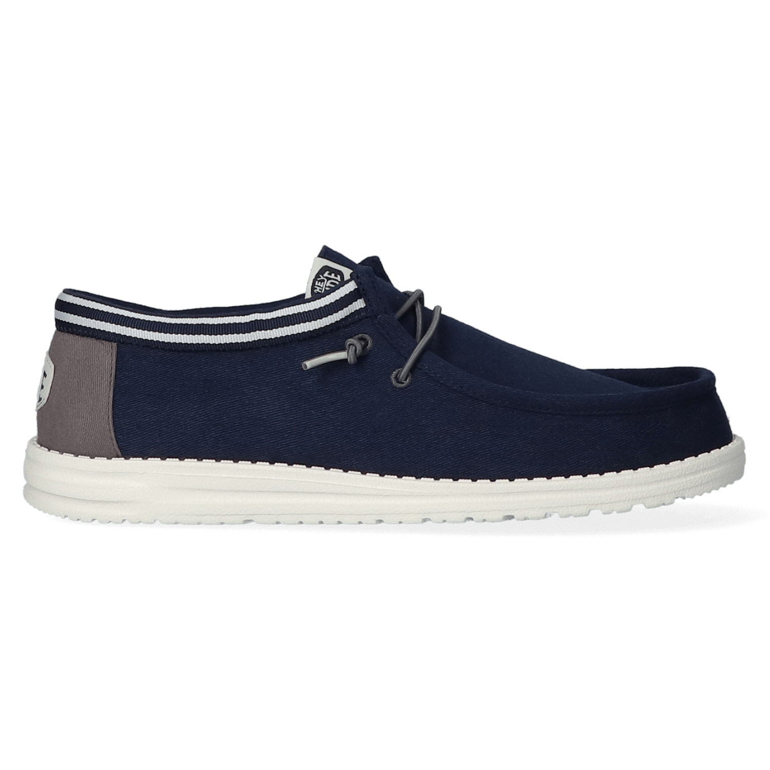 HEYDUDE Wally Letterman Heren Instappers Navy/Grey