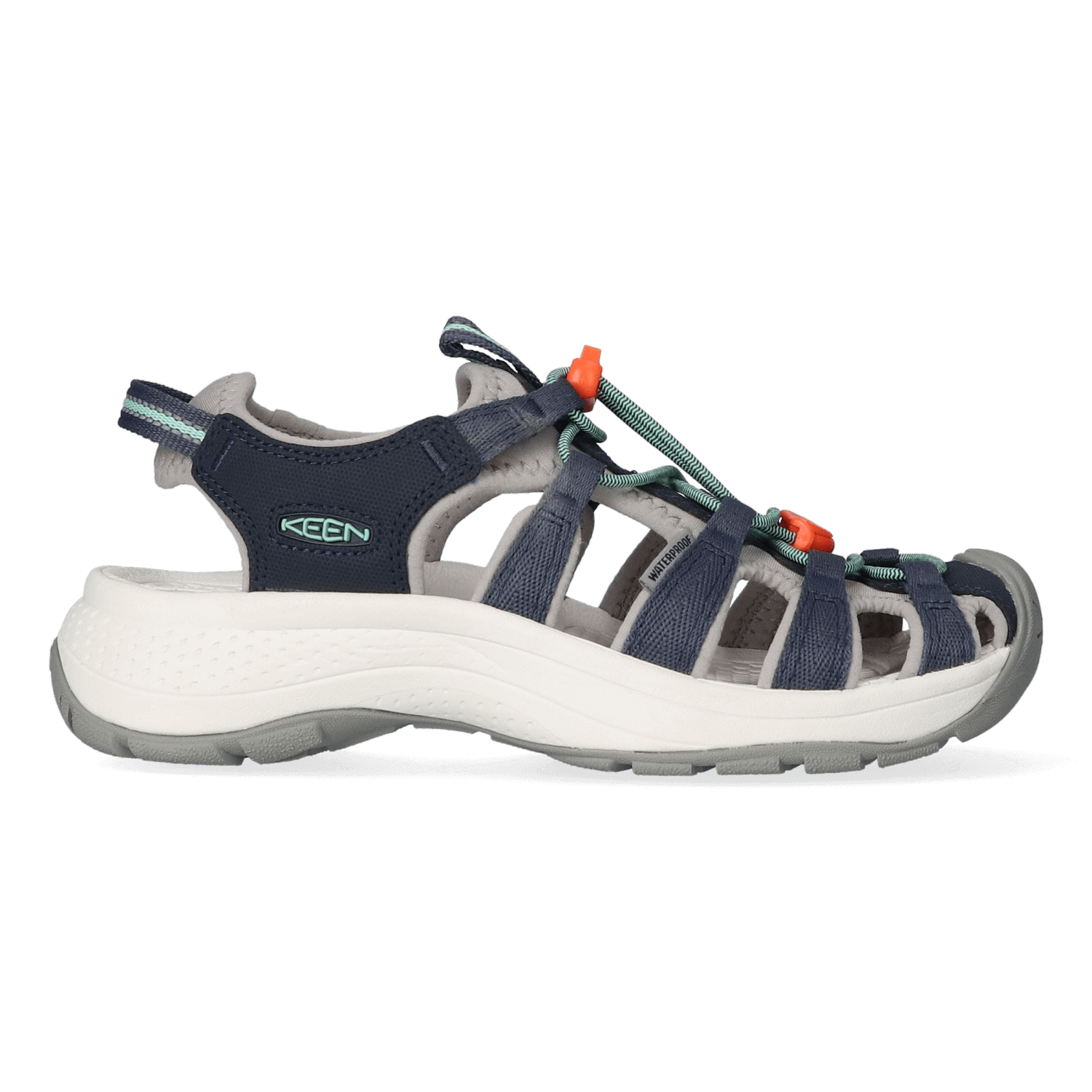 Keen Astoria West Dames Wandelsandalen Navy/Beveled Glass | Blauw | Gerecyclede PET flessen | Maat 37.5 | K1023587