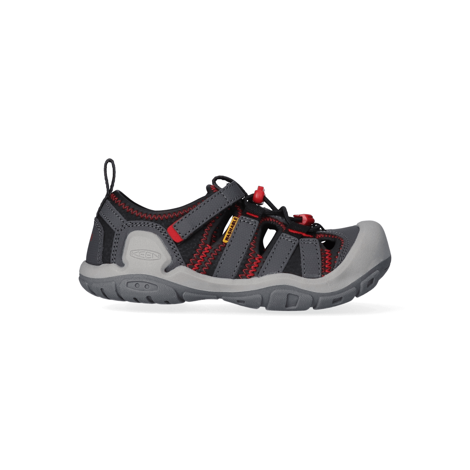 Keen Knotch Creek Older Kids' Sandalen Magnet/Red Carpet | Grijs | Nylon | Maat 34 | K1026154