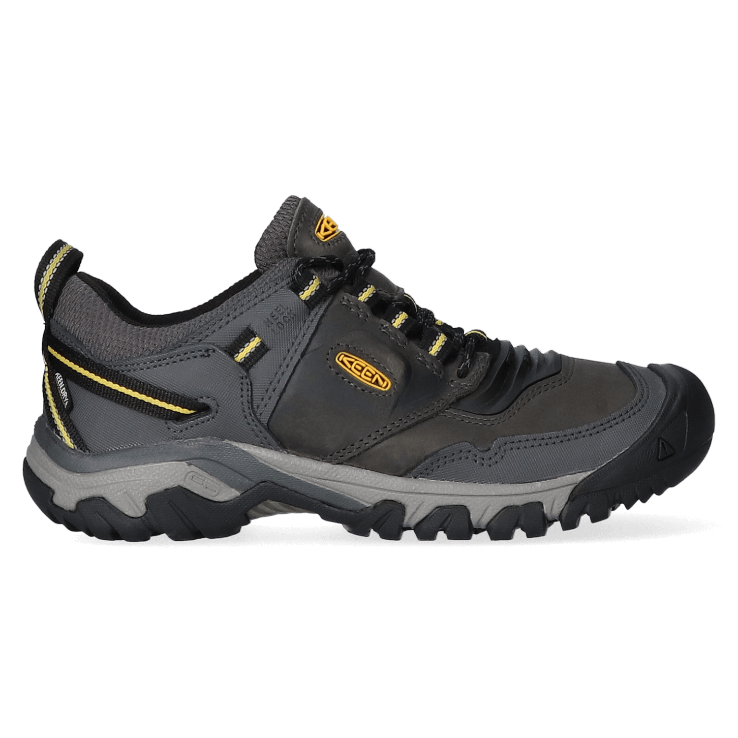 Keen Ridge Flex Heren Wandelschoenen Steel Grey/Keen Yellow | Grijs | Leer | Maat 44 | K1026615