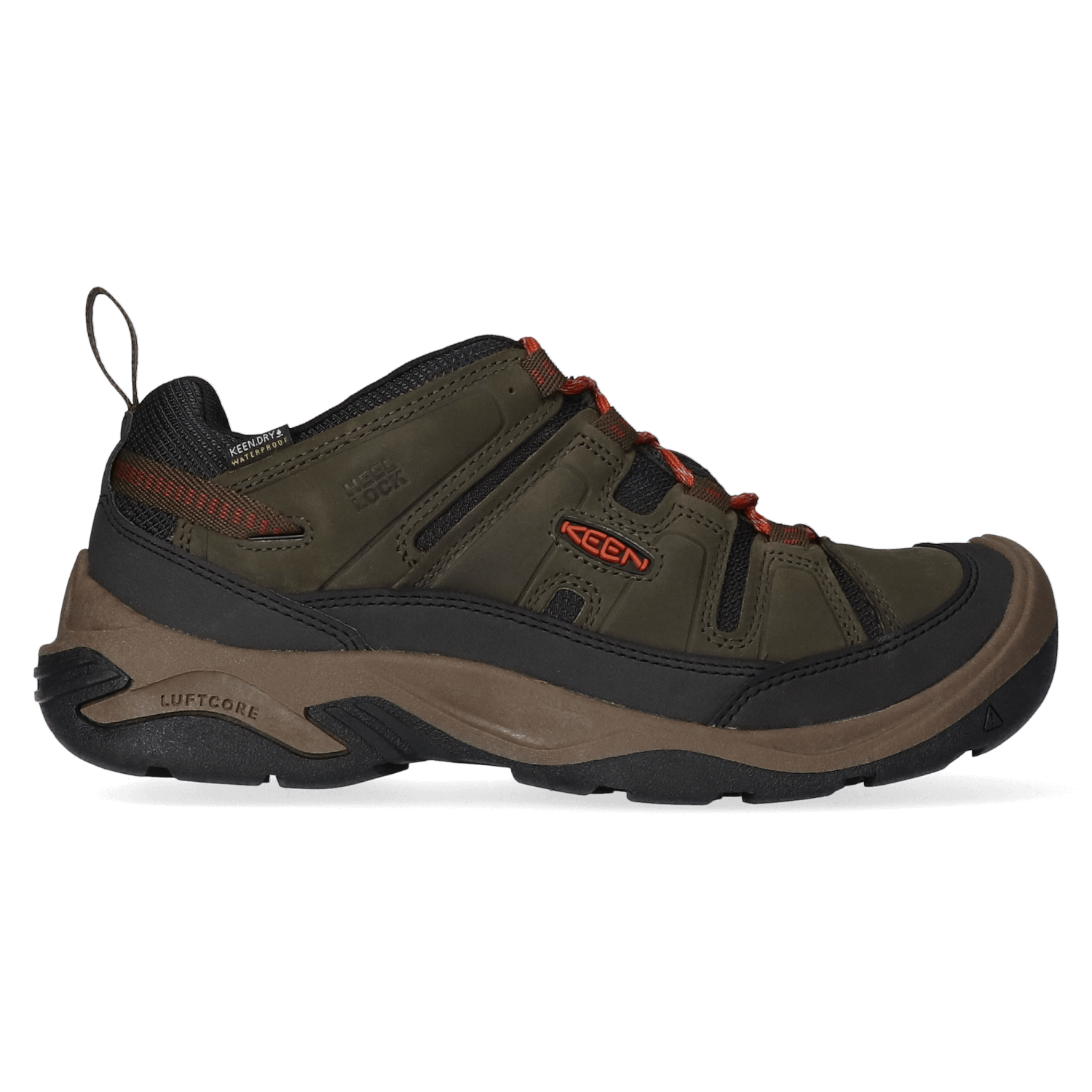 Keen Circadia Heren Wandelschoenen Dark Olive/Potters Clay | Groen | Leer | Maat 40 | K1026774