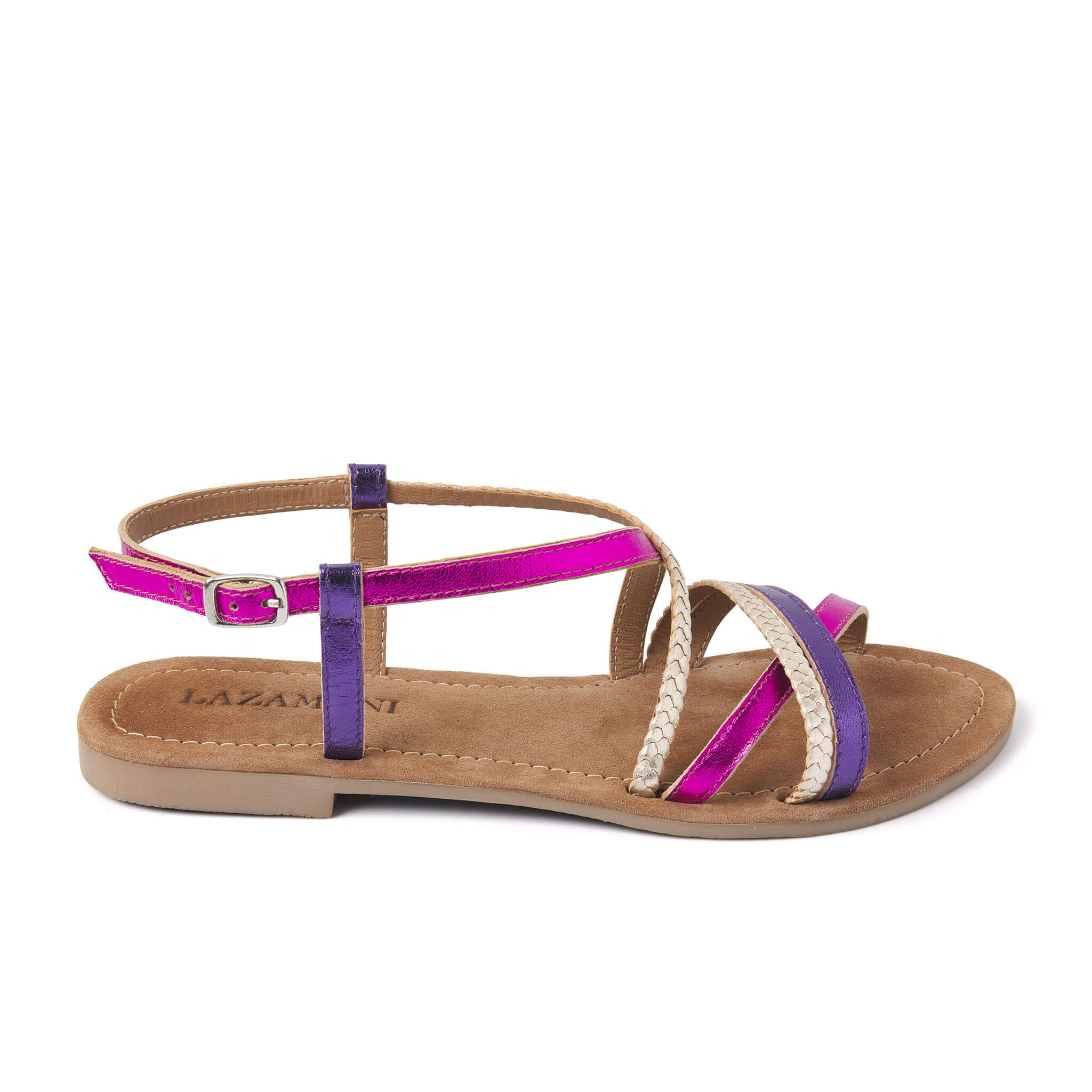 Lazamani Dames Sandalen 33.524 Fuxia Multi