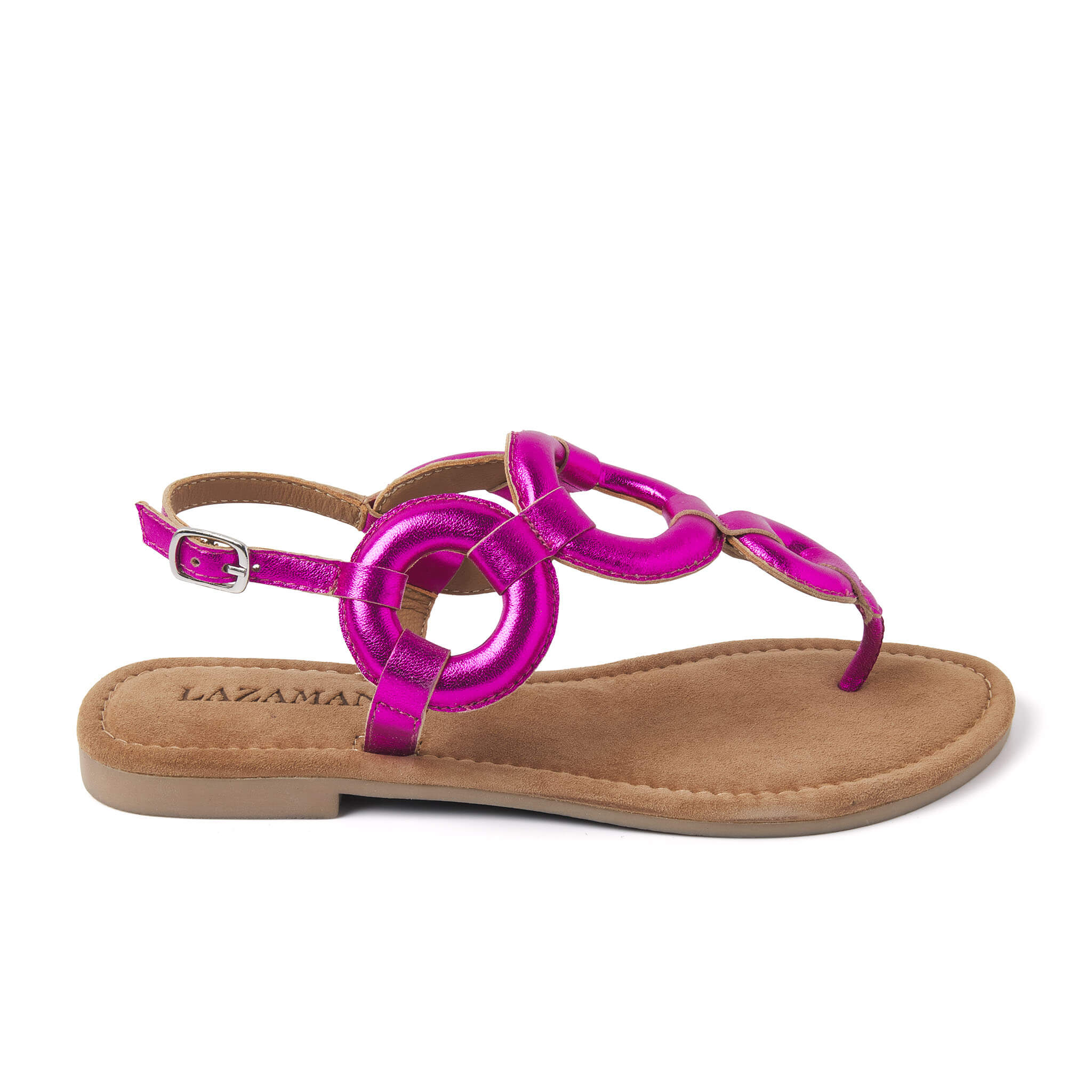 Lazamani dames sandaal - Fuchsia - Maat 41