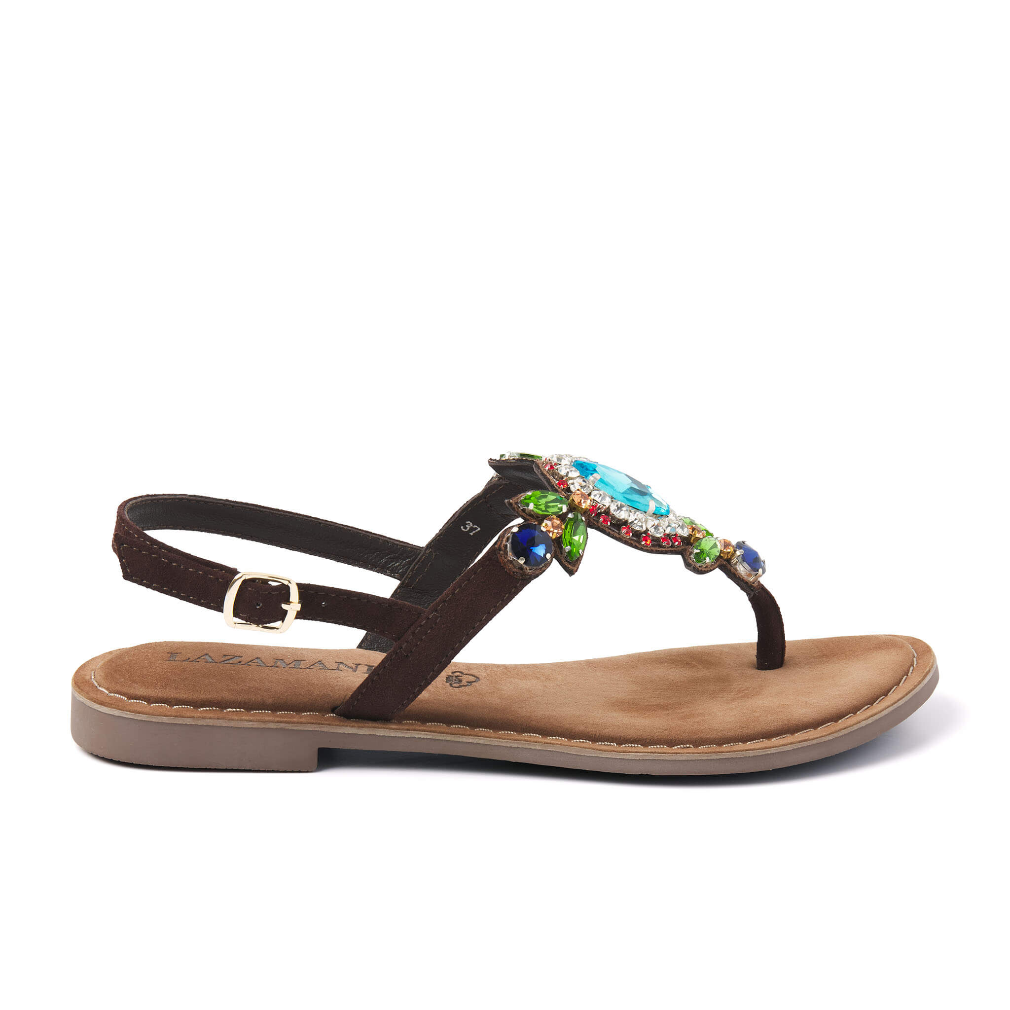 Lazamani Dames Sandalen 75.357 Brown Multi