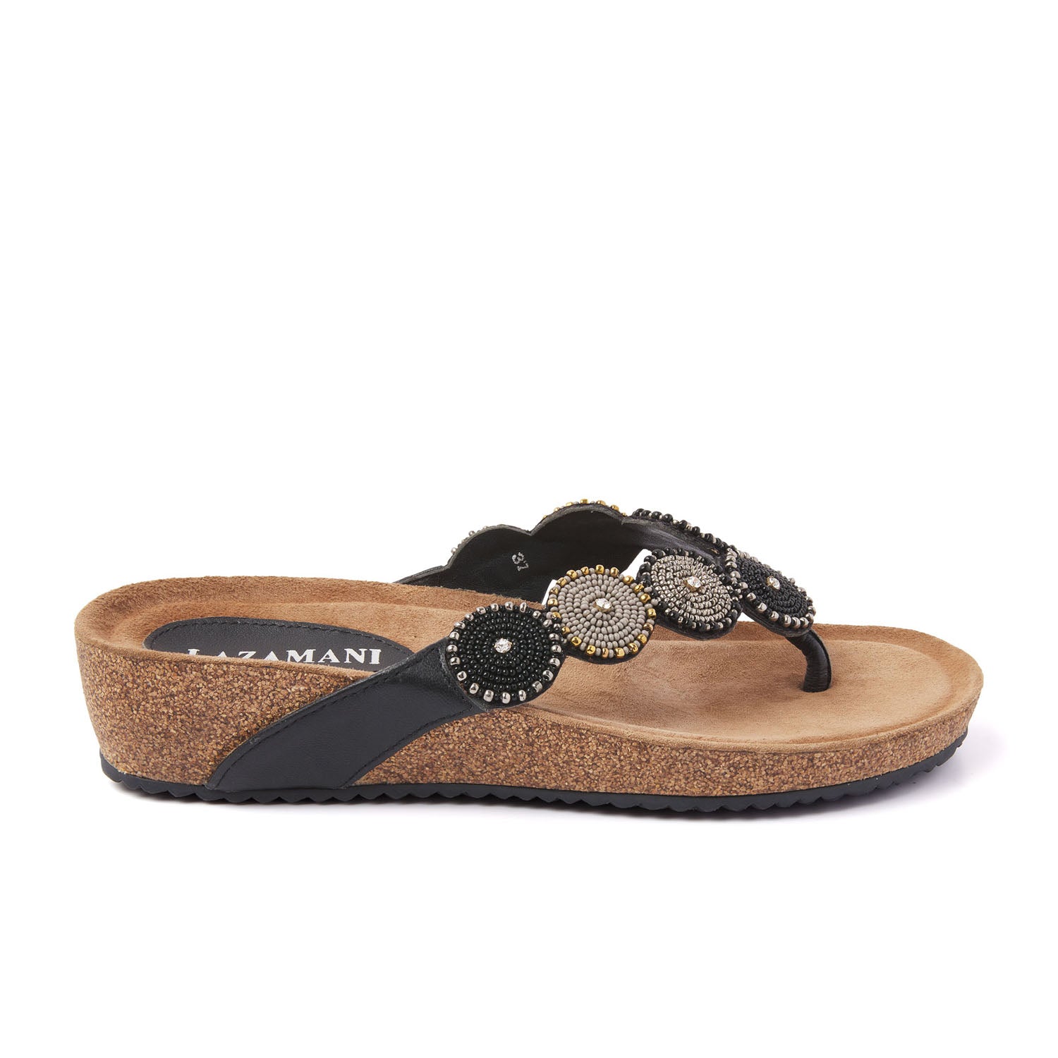 Lazamani Slippers zwart - Maat 40