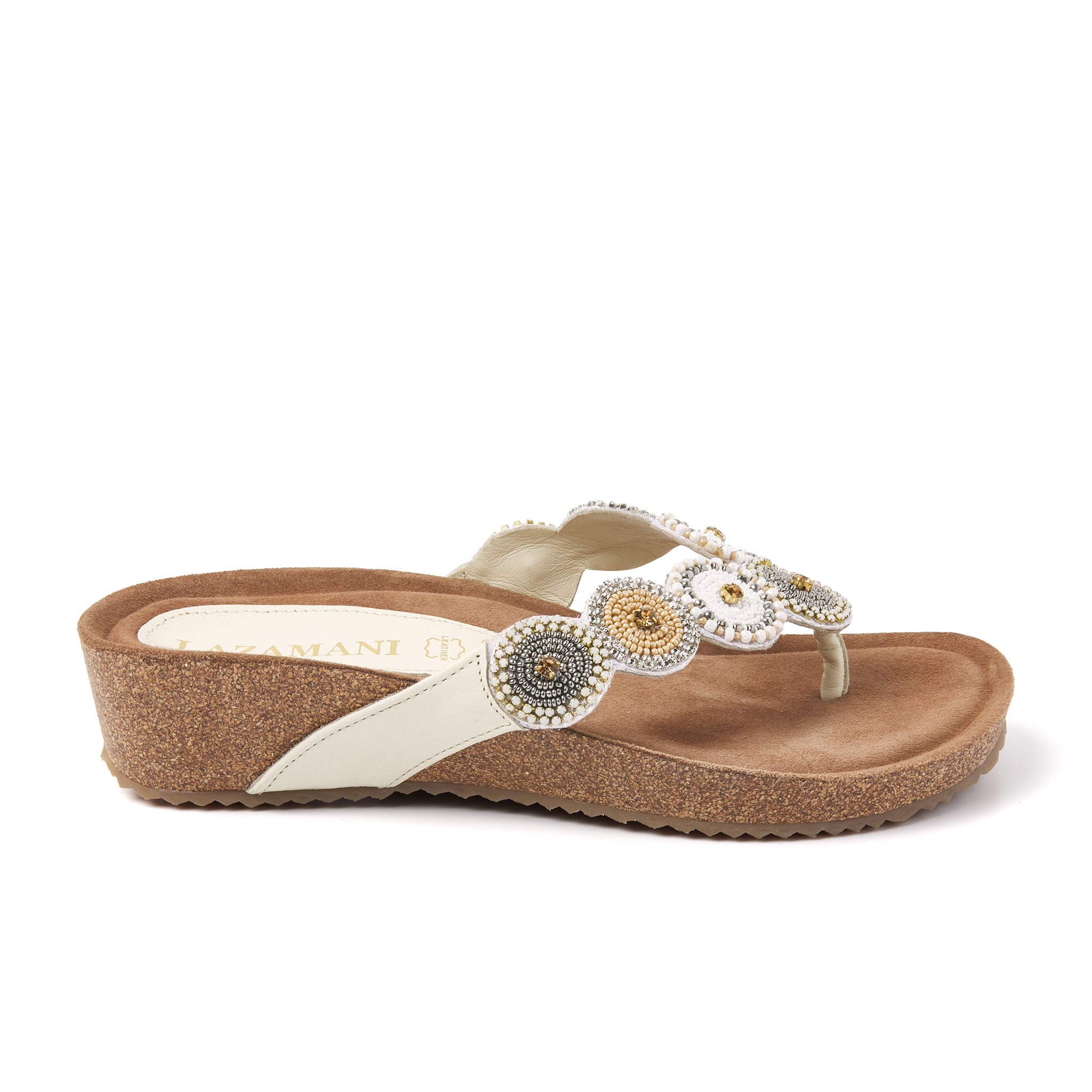 Lazamani Dames Slippers 75.455 Off-White