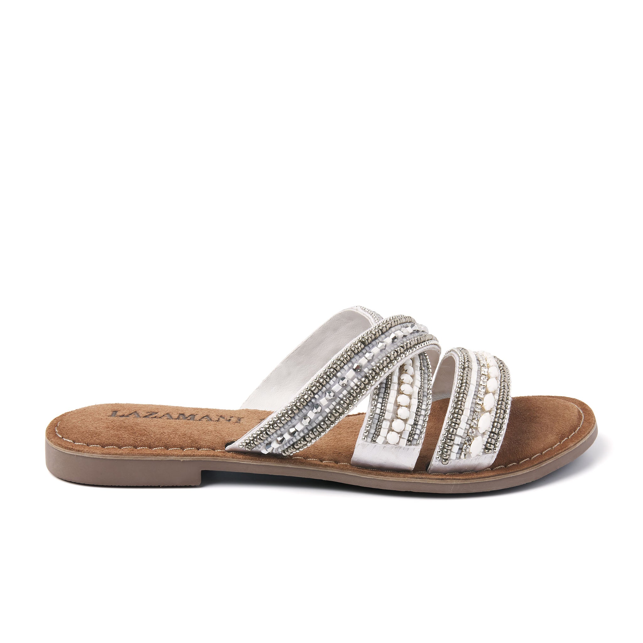 Lazamani Dames Slippers 75.474 White