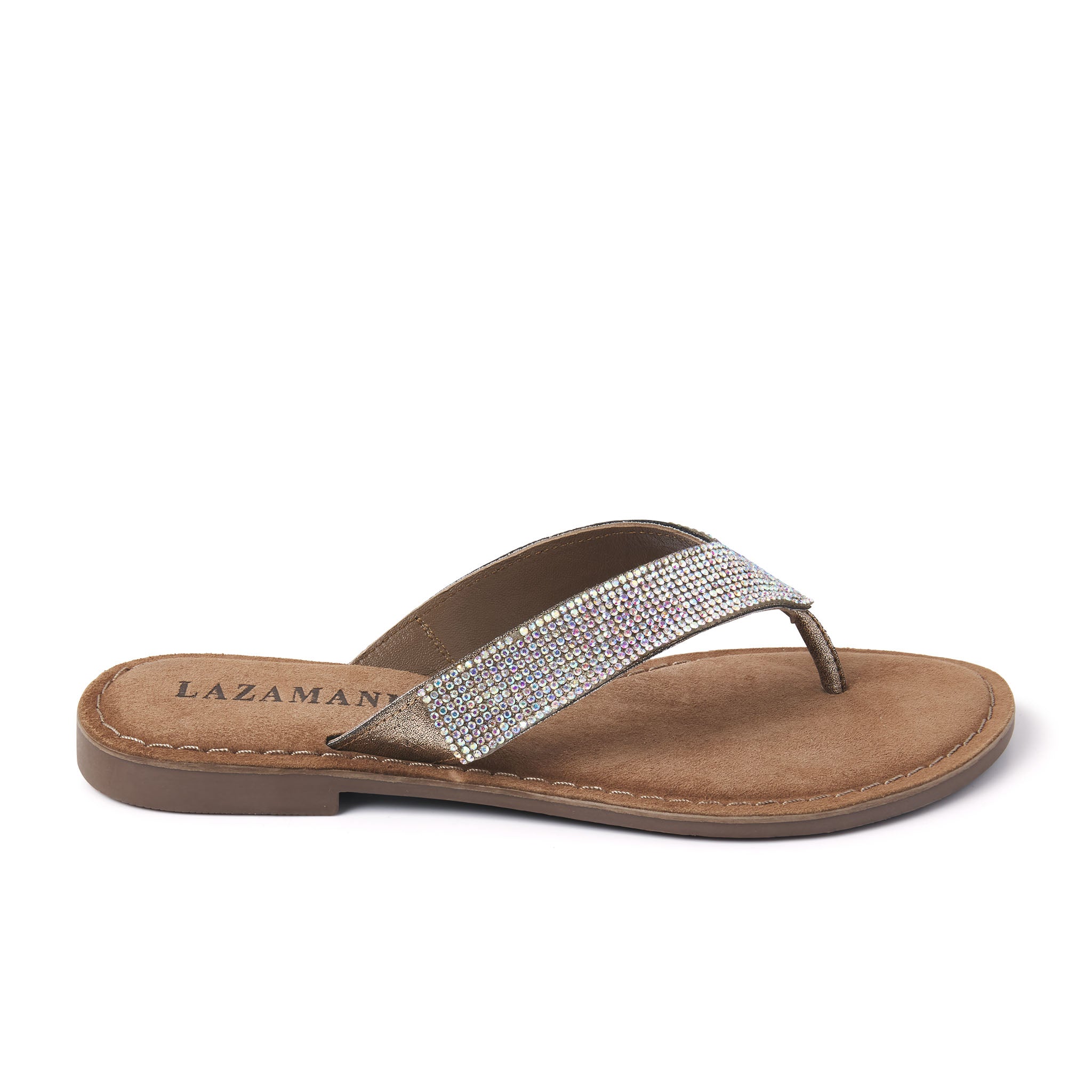 Lazamani Rainbow Slippers zilver Leer - Dames - Maat 44