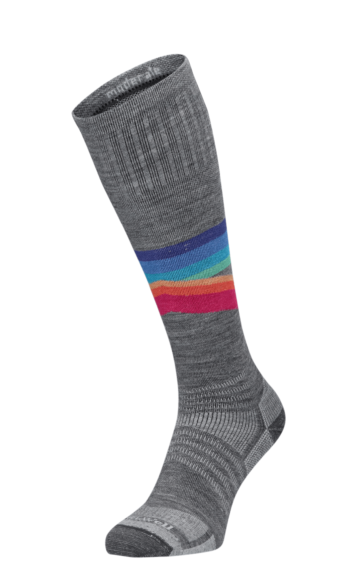 Sockwell Rainbow Racer UL Dames Skisokken Klasse 1 Grey |  Grijs | 42% Merinowol | Maat M/L