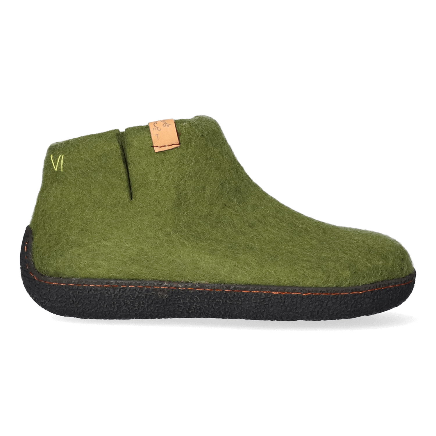 Tofvel Rabara Wolvilt Sloffen Olive Green