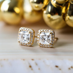 Acesio 2ct Princess Lab Diamond Earring