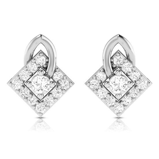 Tiny Diamond Bar Earrings With White Diamonds – ANTOANETTA