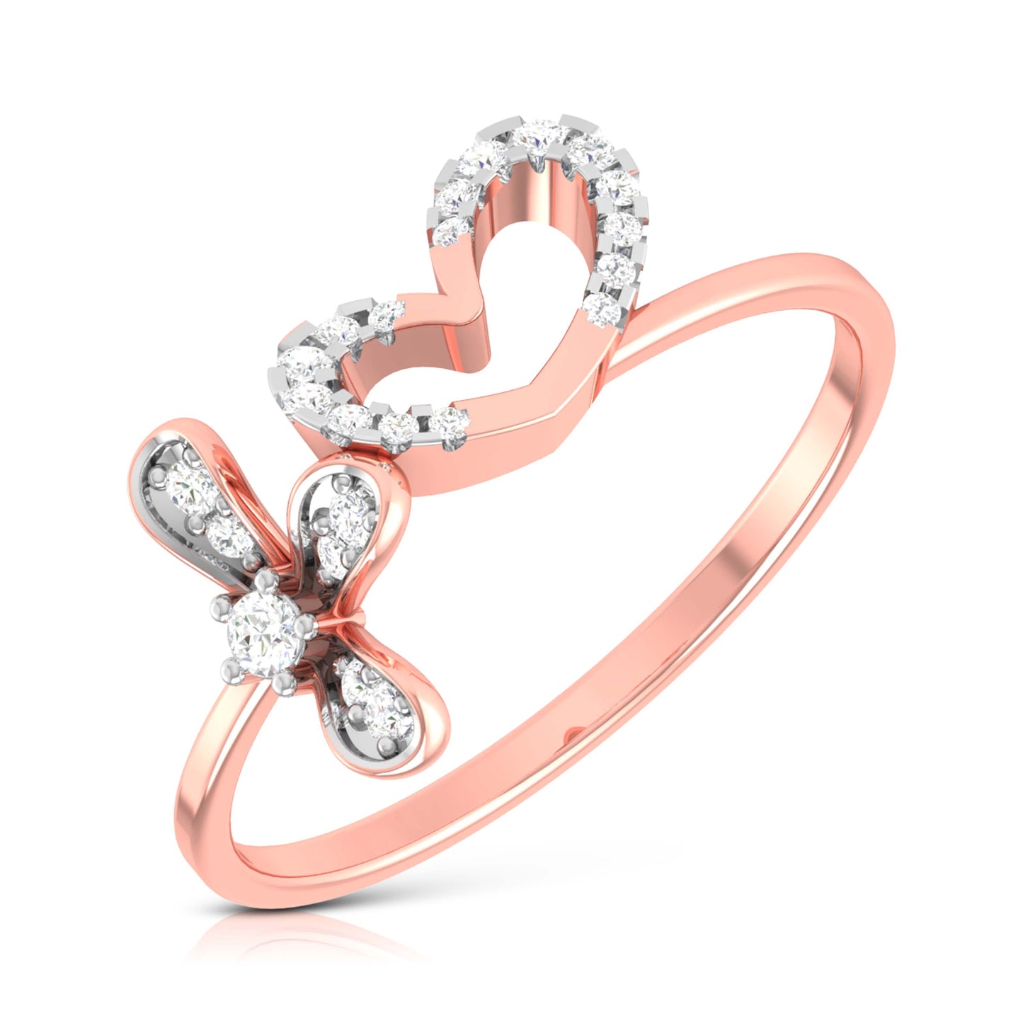 kay rose gold heart ring