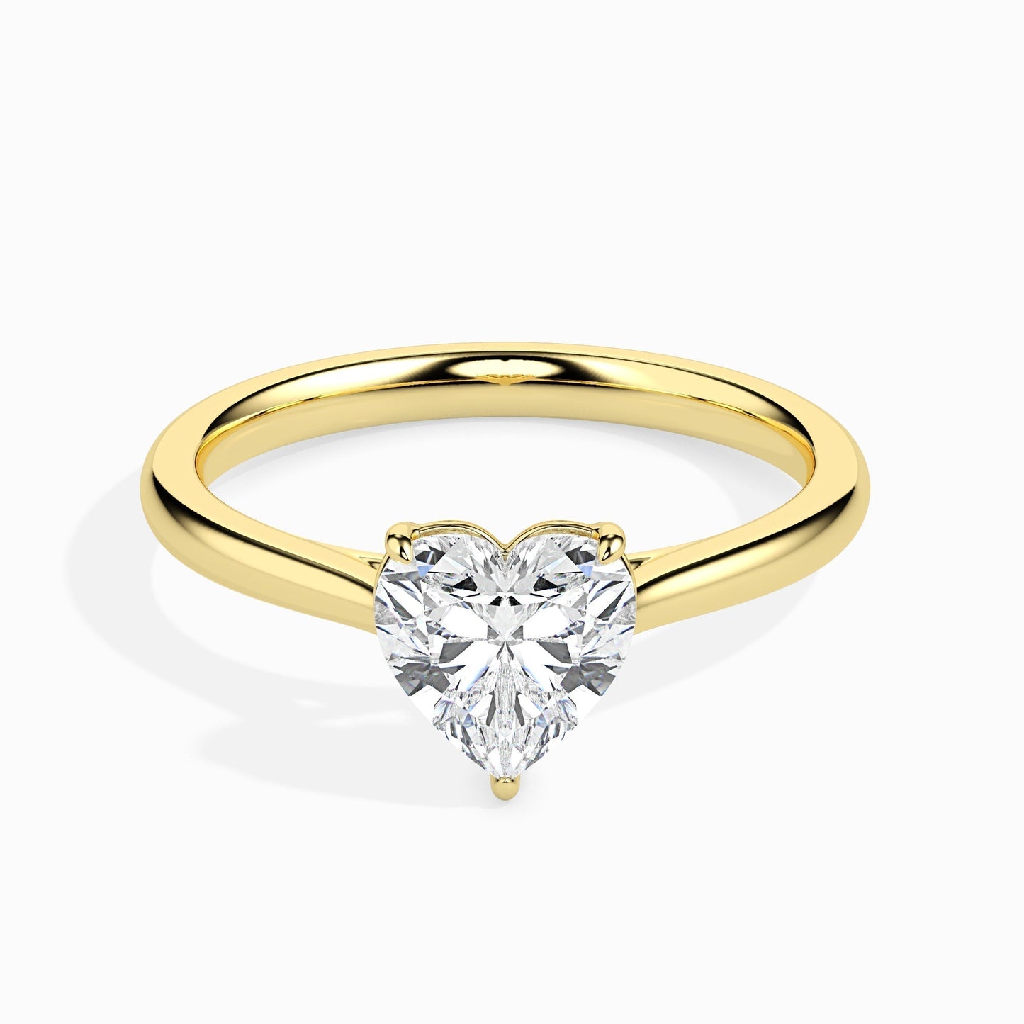 CaratsDirect2U | Heart Shaped Solitaire Engagement Rings