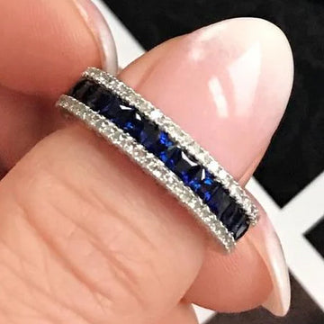 sapphires eternity bands