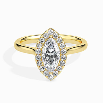 Flourish Halo Marquise Lab Diamond Ring