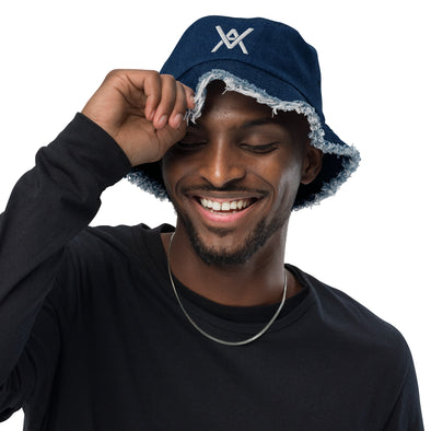 Denim Monogram Logo Cap