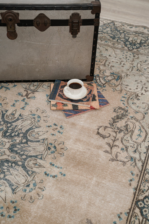 3'4 x 3'6 Vintage Square Persian Kerman rug #2589