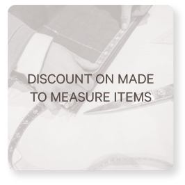 discount on made to measure items