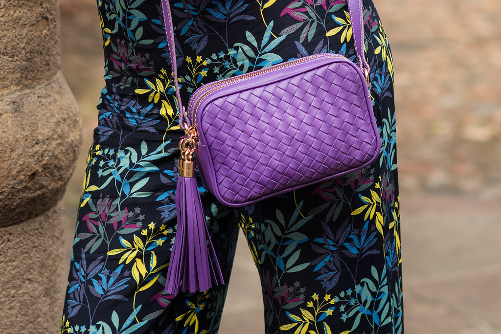 Polly woven bag, purple