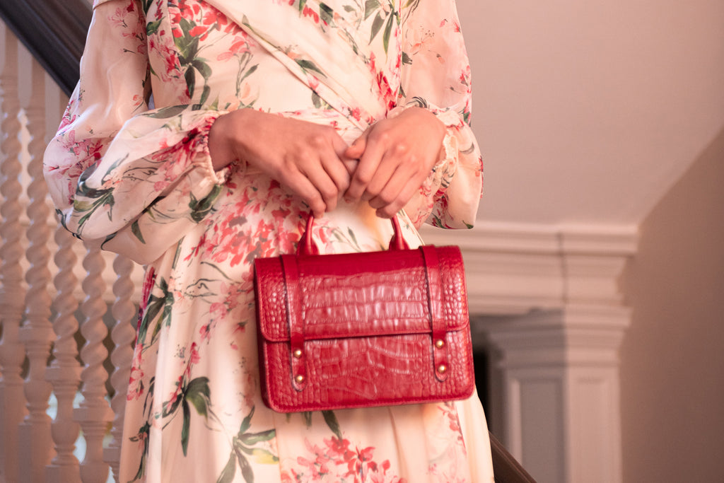 Harmony bag, red croc