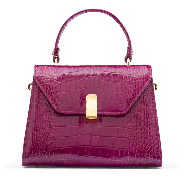 SageBrown Sabrina Bag, Pink Croc