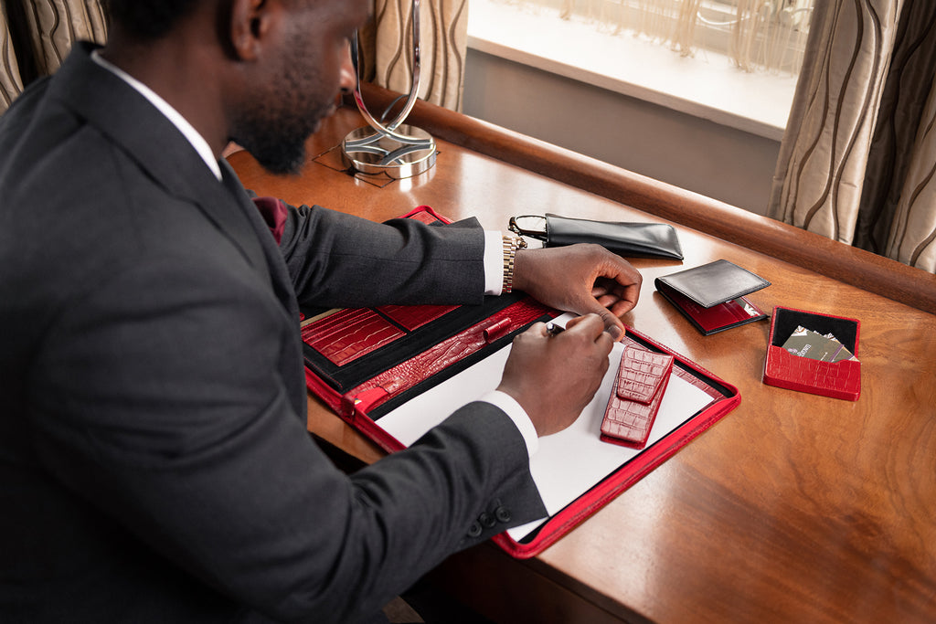 Leather business card holder