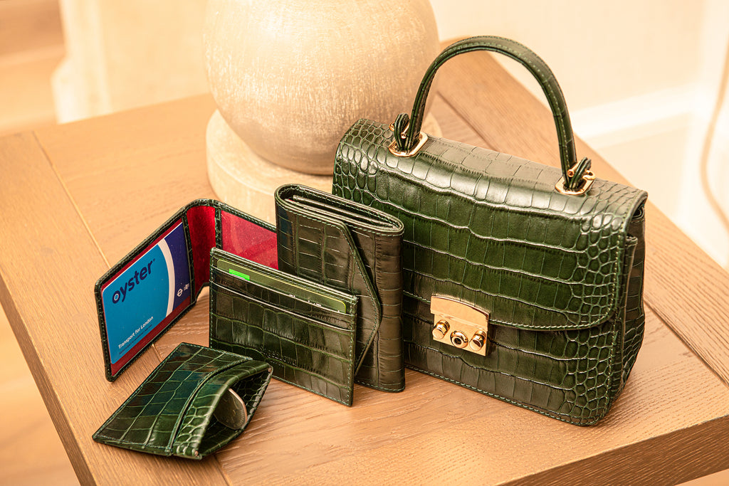 Betty bag, green croc