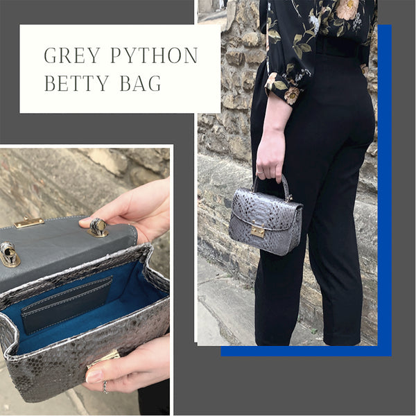 Grey Python Betty Bag