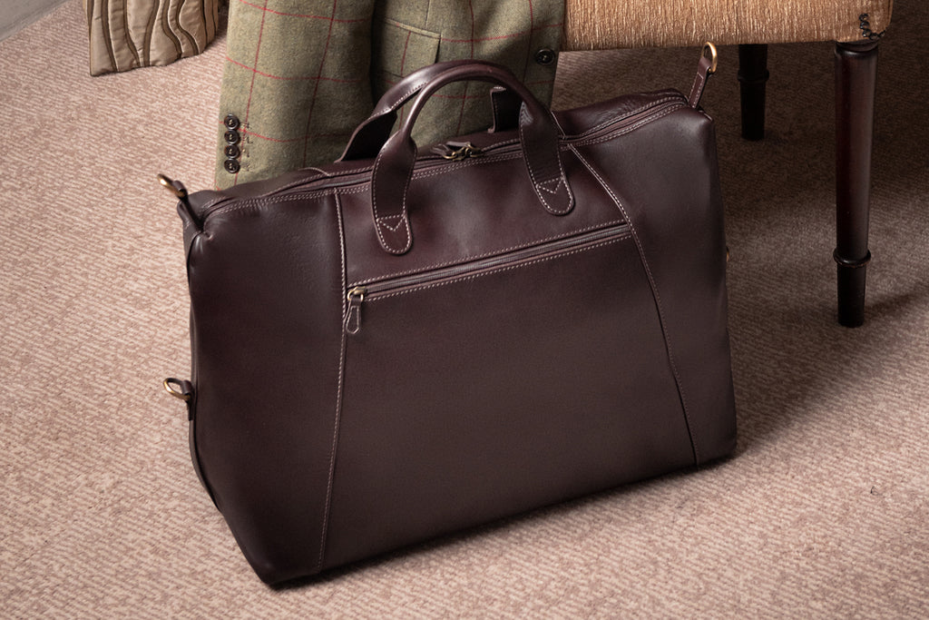 Leather Explorer Holdall, brown