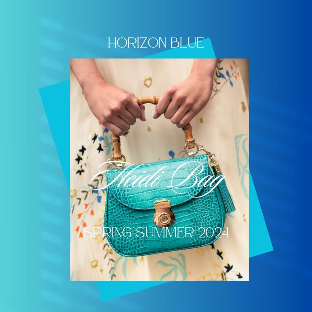 Heidi bag, turquoise croc