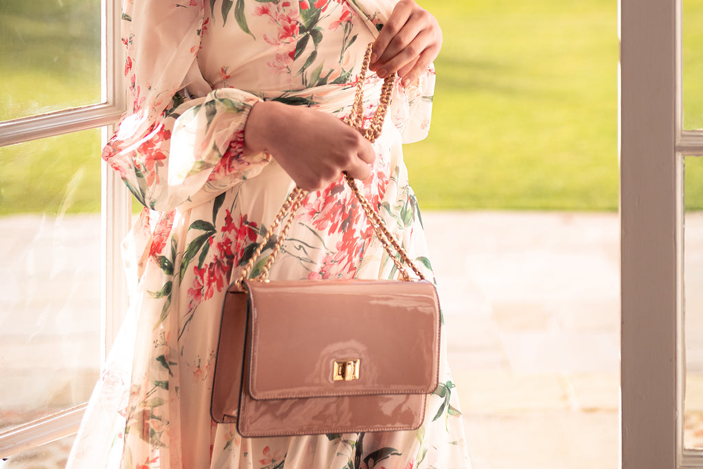 Julia bag, patent blush