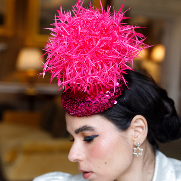 Lulu Bloom Millinery Pink Sunset Head Piece 