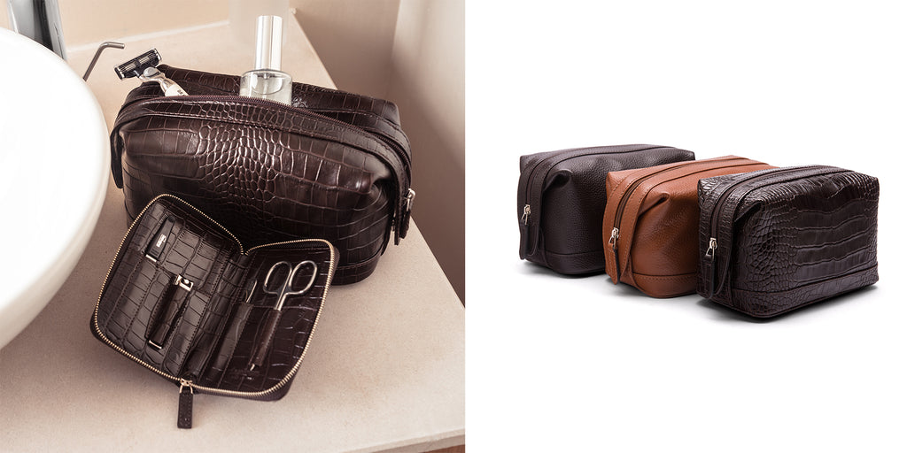 Leather Wash Bags