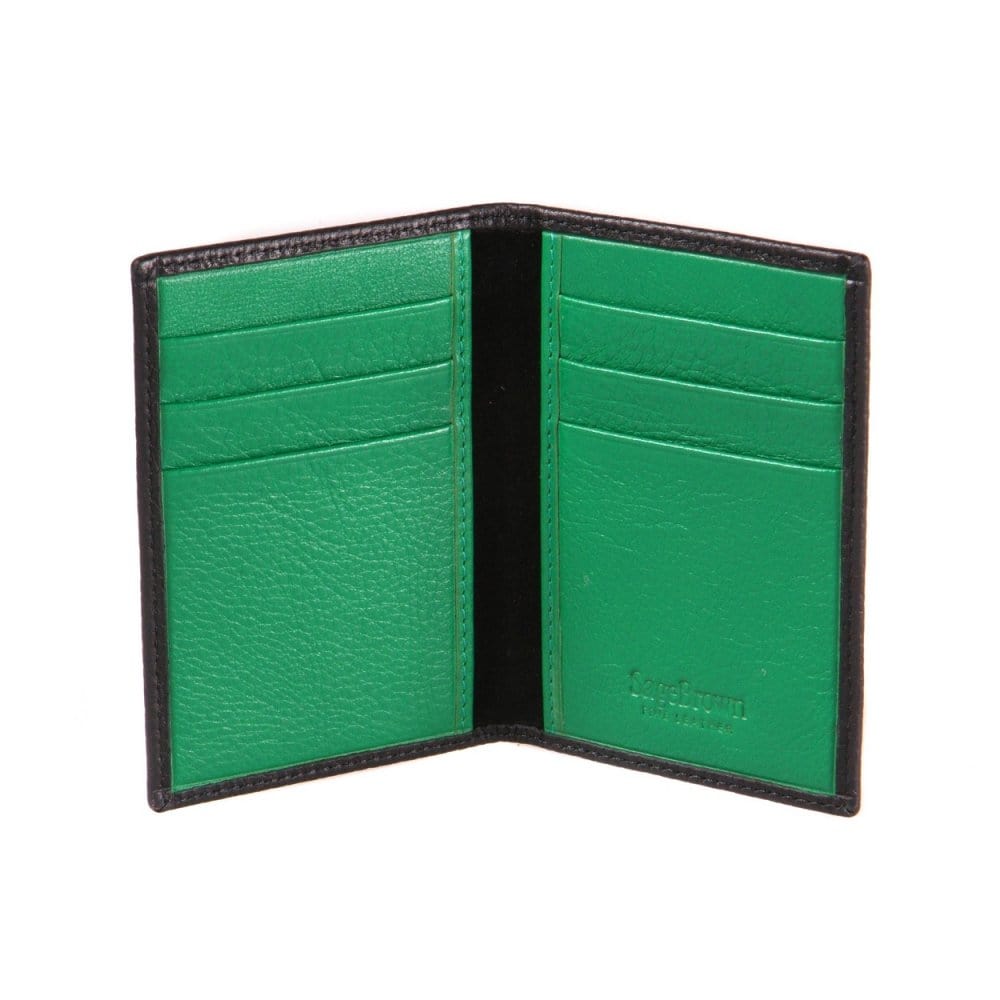 Credit Card Wallet, Leather, Black Green | Credit Card Holder | Sageet ...