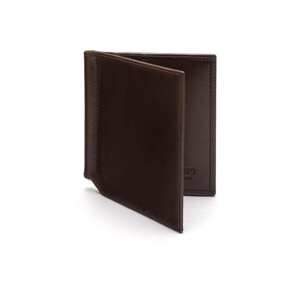 RFID Money Clip Wallet - Brown