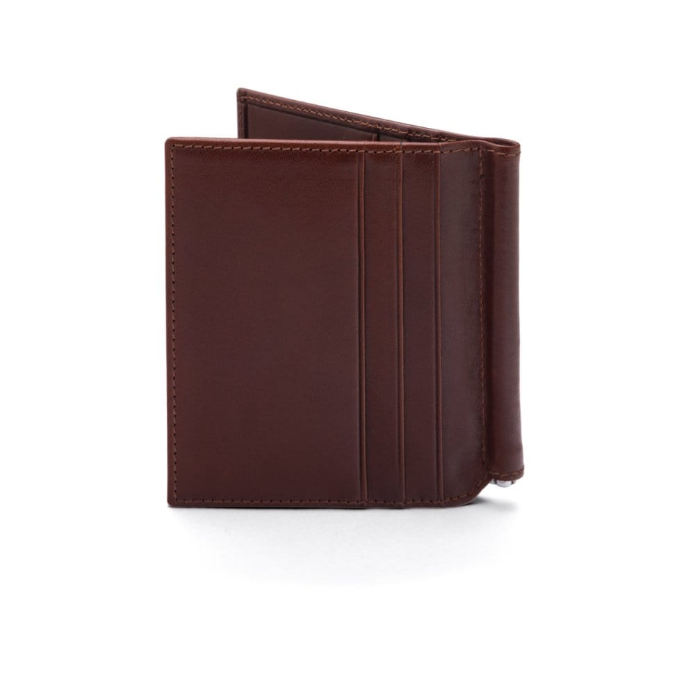 RFID Money Clip Wallet - Dark Tan