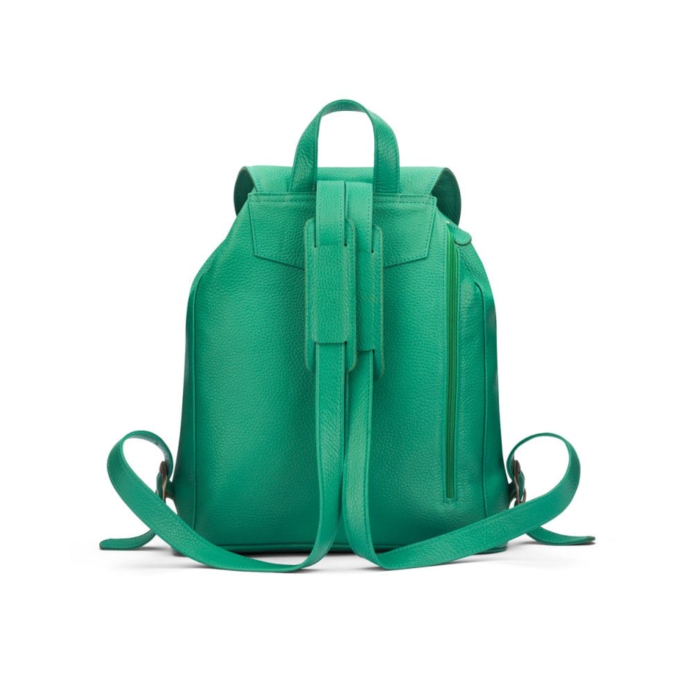 Leather Backpack With Pockets, Green | Women's Backpacks | SageBrown