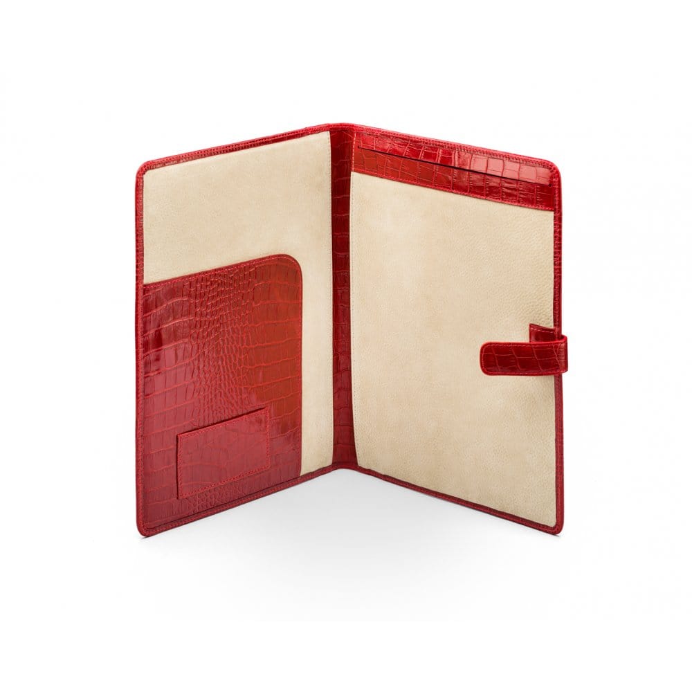A4 Conference Case, Red Croc | Document Folders | SageBrown