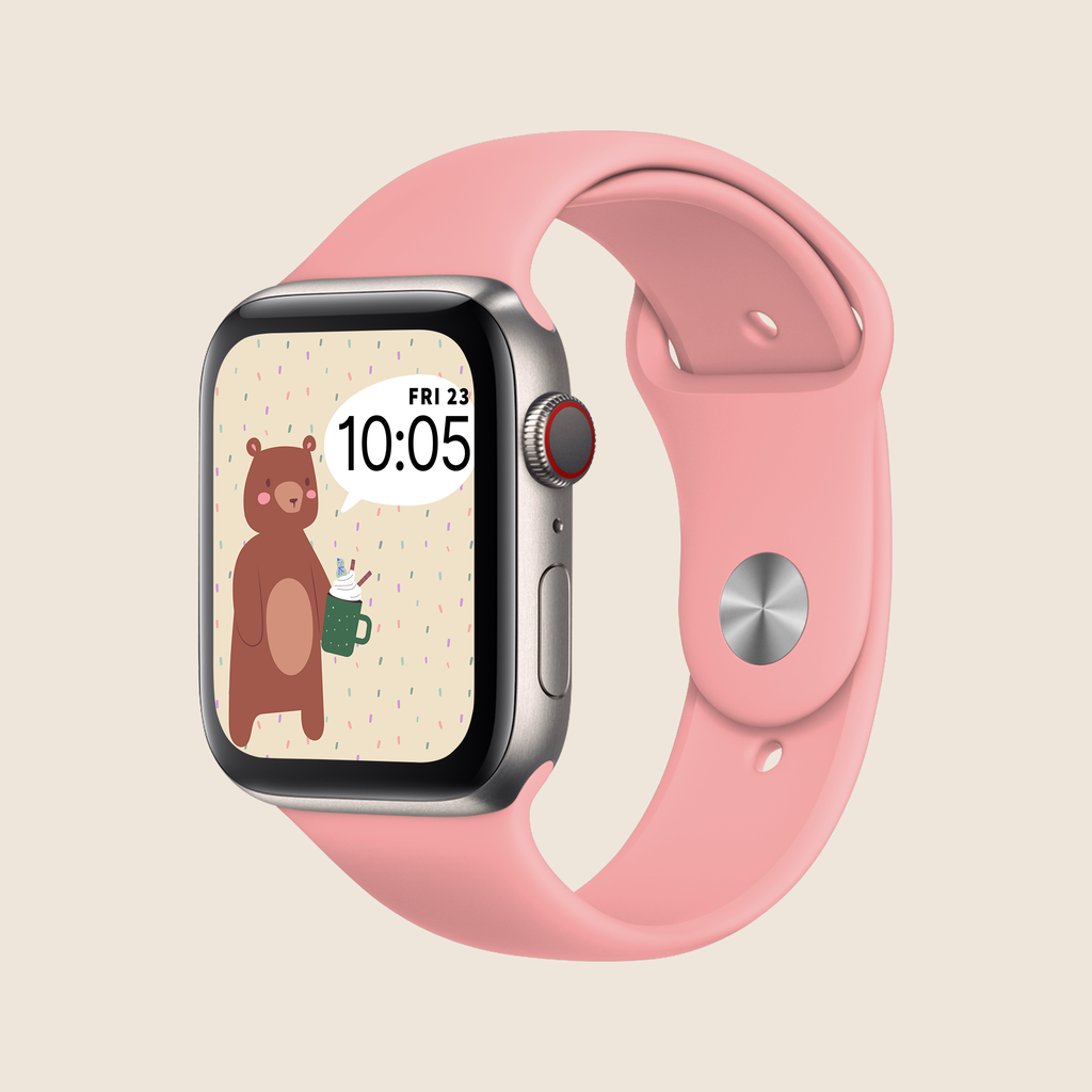 Apple Watch Wallpaper Cute Bear Beige Apple Watch Face Download My Watch Face