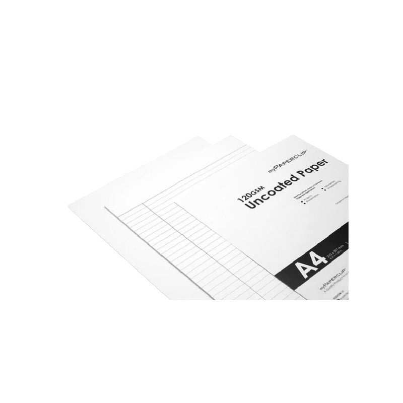 My Paperclip Uncoated White Paper 20 Ruled Sheets 120 Gsm -AS120G20A4