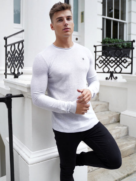 Mason Knit Mens Jumper - Marl White – Blakely Clothing EU